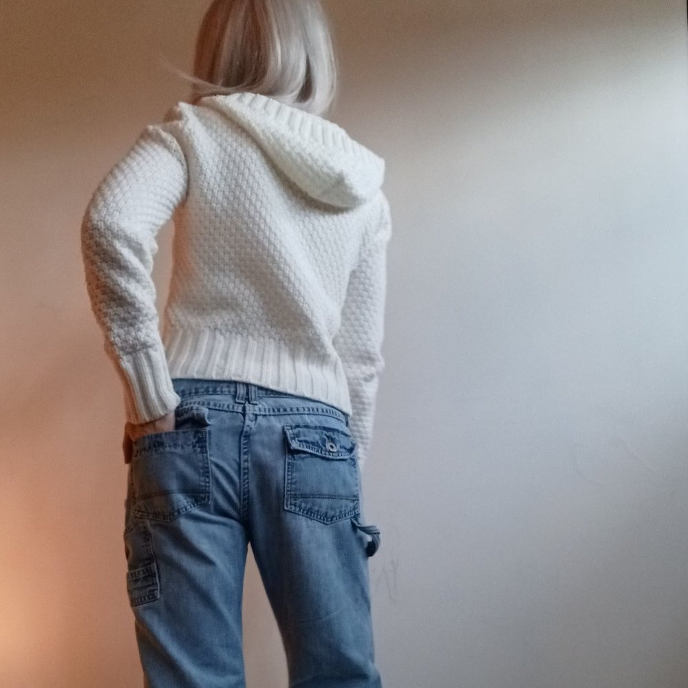 Cotton Emporium Cream Knit Hooded Sweater - Picture 4 of 14